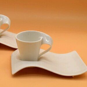 NEW WITH TAGS Villeroy & Boch New Wave Caffe Mugs 12 Oz Set of 2